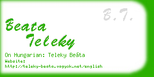 beata teleky business card